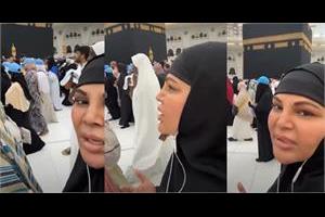 actress rakhi sawant reaches mecca