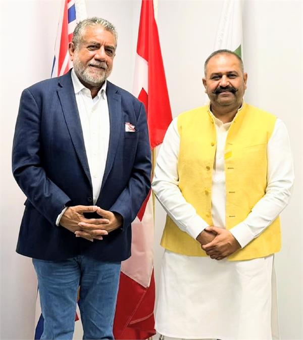 sushil rinku met with member of parliament sukh dhaliwal