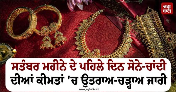 gold and silver prices continue to fluctuate on the first day of september