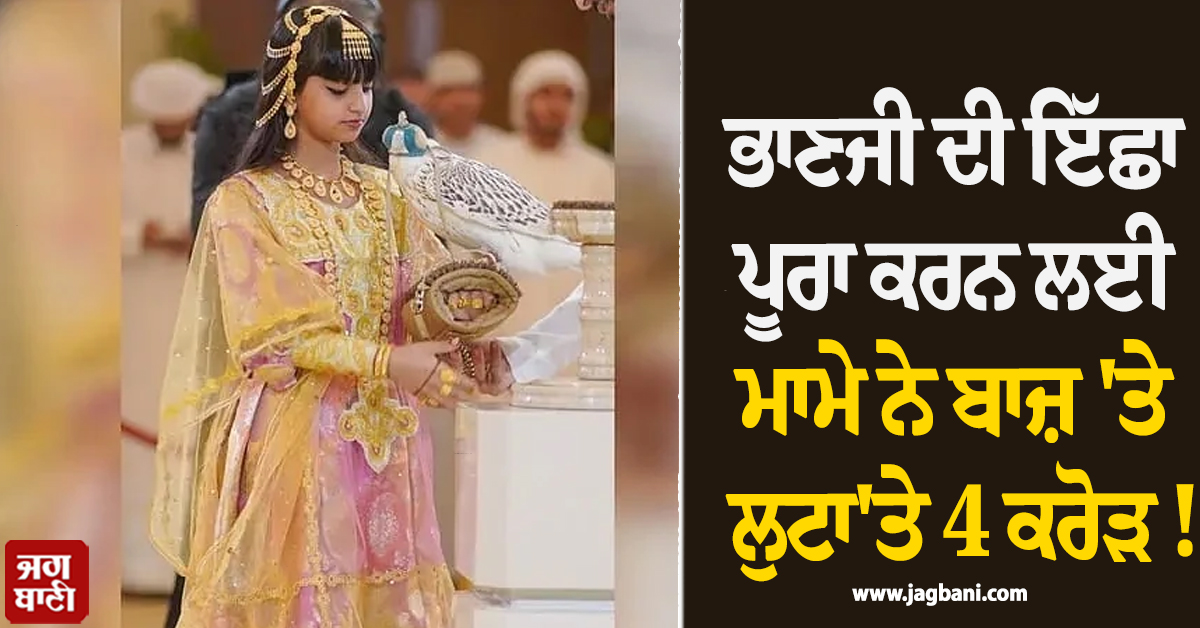 ਭਾਣਜੀ ਦੀ ਇੱਛਾ ਪੂਰਾ ਕਰਨ ਲਈ ਮਾਮੇ ਨੇ ਬਾਜ਼ 'ਤੇ ਲੁਟਾ'ਤੇ 4 ਕਰੋੜ !