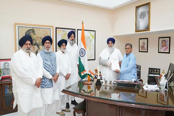 akali dal delegation meets governor