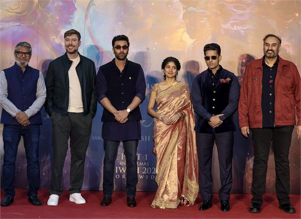 mrbeast attended the promotional event for the film  ramayana 