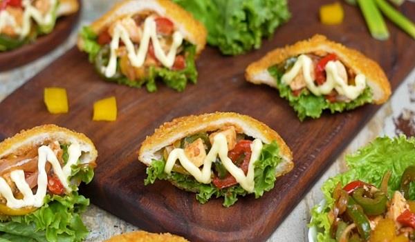 tasty crispy bread pockets