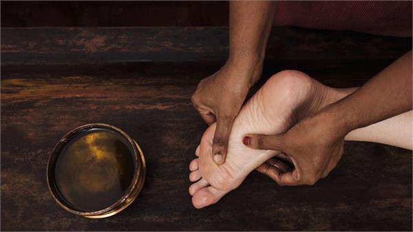 apply oil to your feet before going to bed at night 