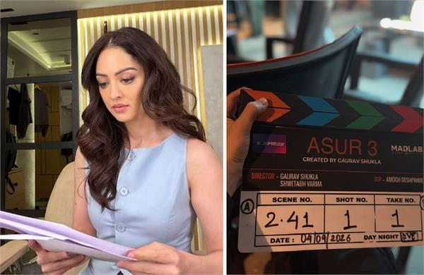 sandeepa dhar begins shooting for  asur season 3 