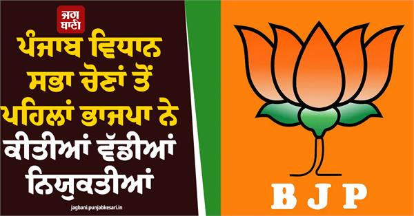 bjp new appointments