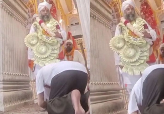 ਨੋਟਾਂ ਦਾ ਹਾਰ ਪਾ ਕੇ ਗੁਰਦੁਆਰਾ ਸੀਸ ਗੰਜ ਸਾਹਿਬ ਪਹੁੰਚ ਗਿਆ ''ਬਾਬਾ'' ! ਵੀਡੀਓ ਵਾਇਰਲ ਹੋਣ ਮਗਰੋਂ ਭਖ਼ਿਆ ਵਿਵਾਦ