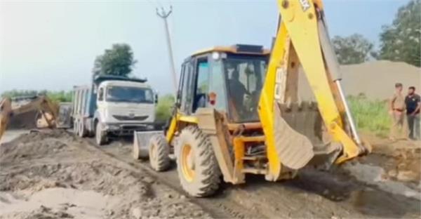 major crackdown on illegal mining in the ravi river