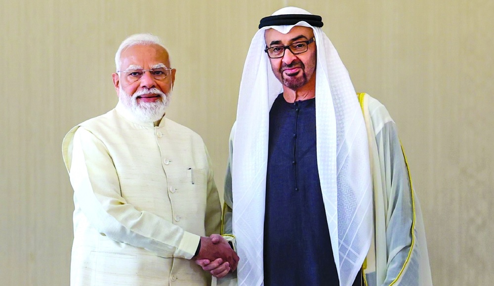 PM ਮੋਦੀ, UAE ਦੇ ਰਾਸ਼ਟਰਪਤੀ ਨੇ ਪੱਛਮੀ ਏਸ਼ੀਆ ਦੇ ਘਟਨਾਕ੍ਰਾਮ ''ਤੇ ਕੀਤੀ ਚਰਚਾ