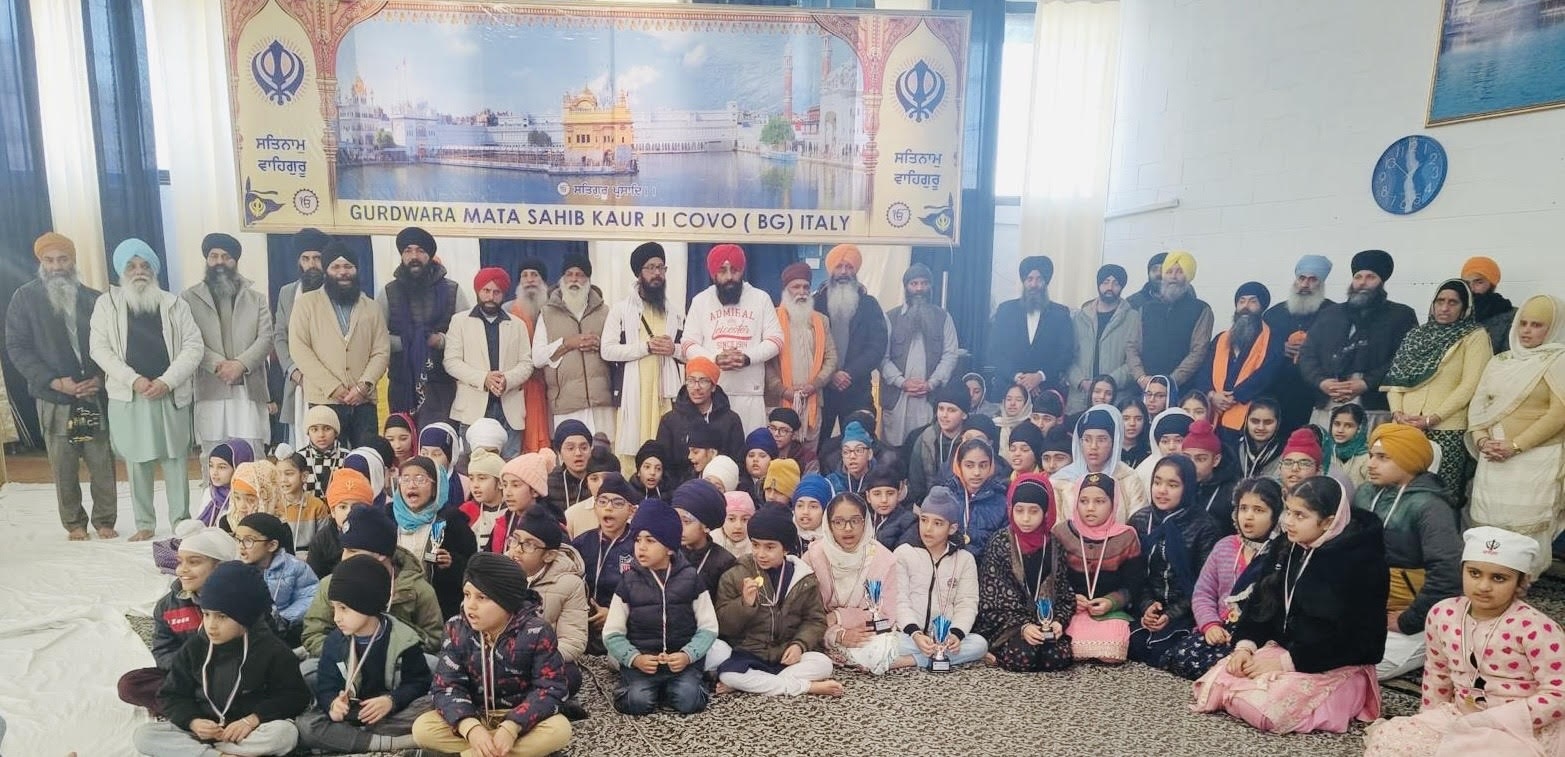 ਗੁਰਦੁਆਰਾ ਮਾਤਾ ਸਾਹਿਬ ਕੌਰ ਜੀ ਬੈਰਗਾਮੋ ਵਿਖੇ ਗੁਰਮਤਿ ਗਿਆਨ ਮੁਕਾਬਲੇ ਕਰਵਾਏ ਗਏ